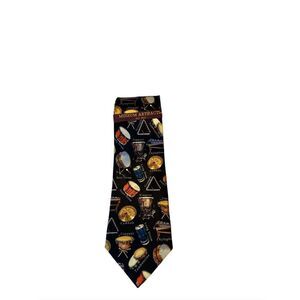 NWT Vintage Museum Artifacts 57” Tie Retro Series Percussion Silk NEW